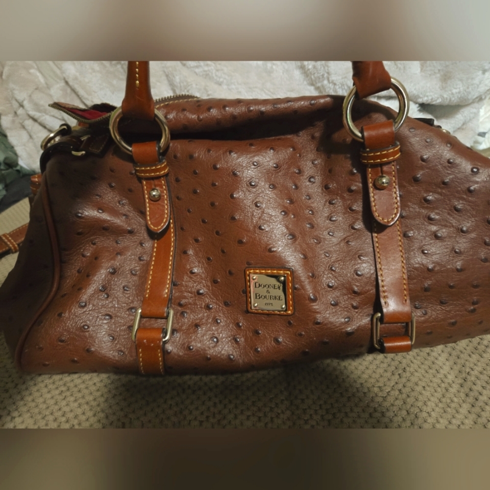 Dooney and Bourke Ostrich Leather Large Satchel